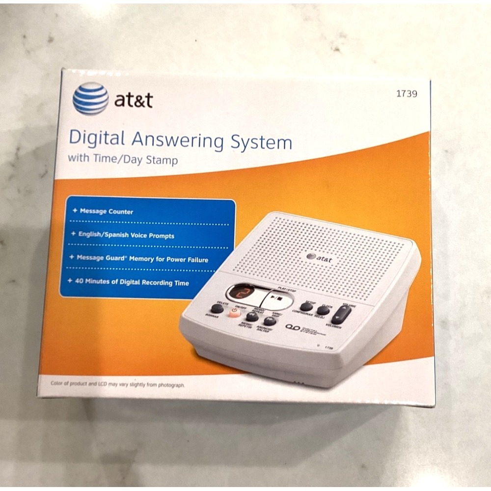 AT&T Digital Answering System with Time/Day Stamp NEW - White
